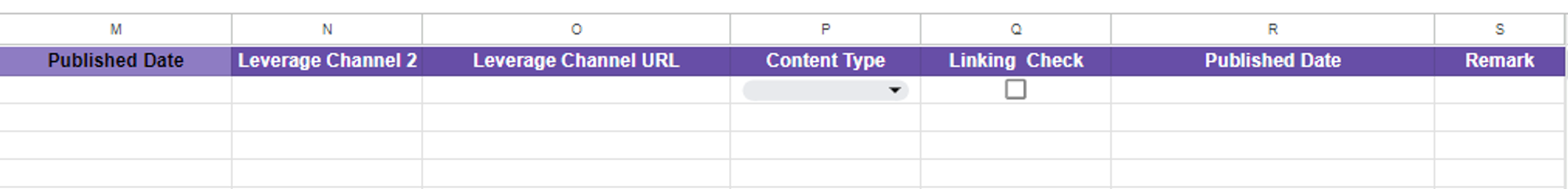 Content Planning Template Column M-S