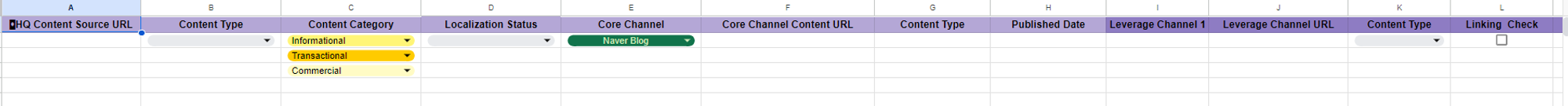 Content Planning Template Column A-L