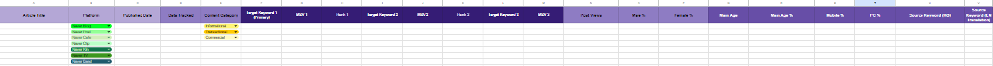 Naver Performance Report Template Overview